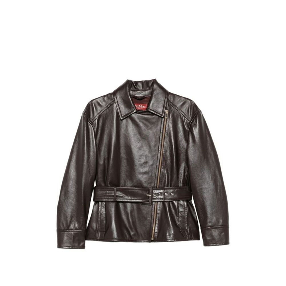 Max Mara Studio Brown Jackets - Leather Jackets Women